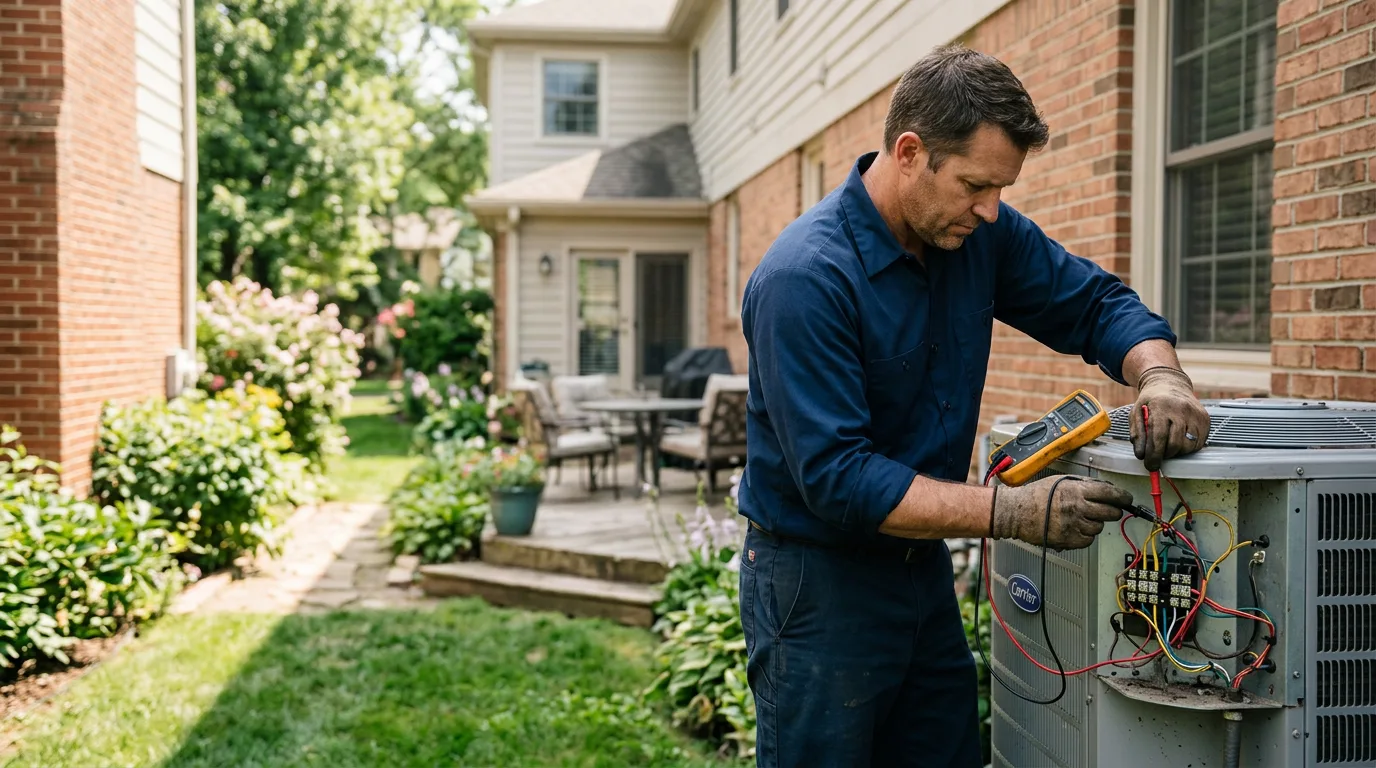 HVAC technician working near Abbotsford, WI